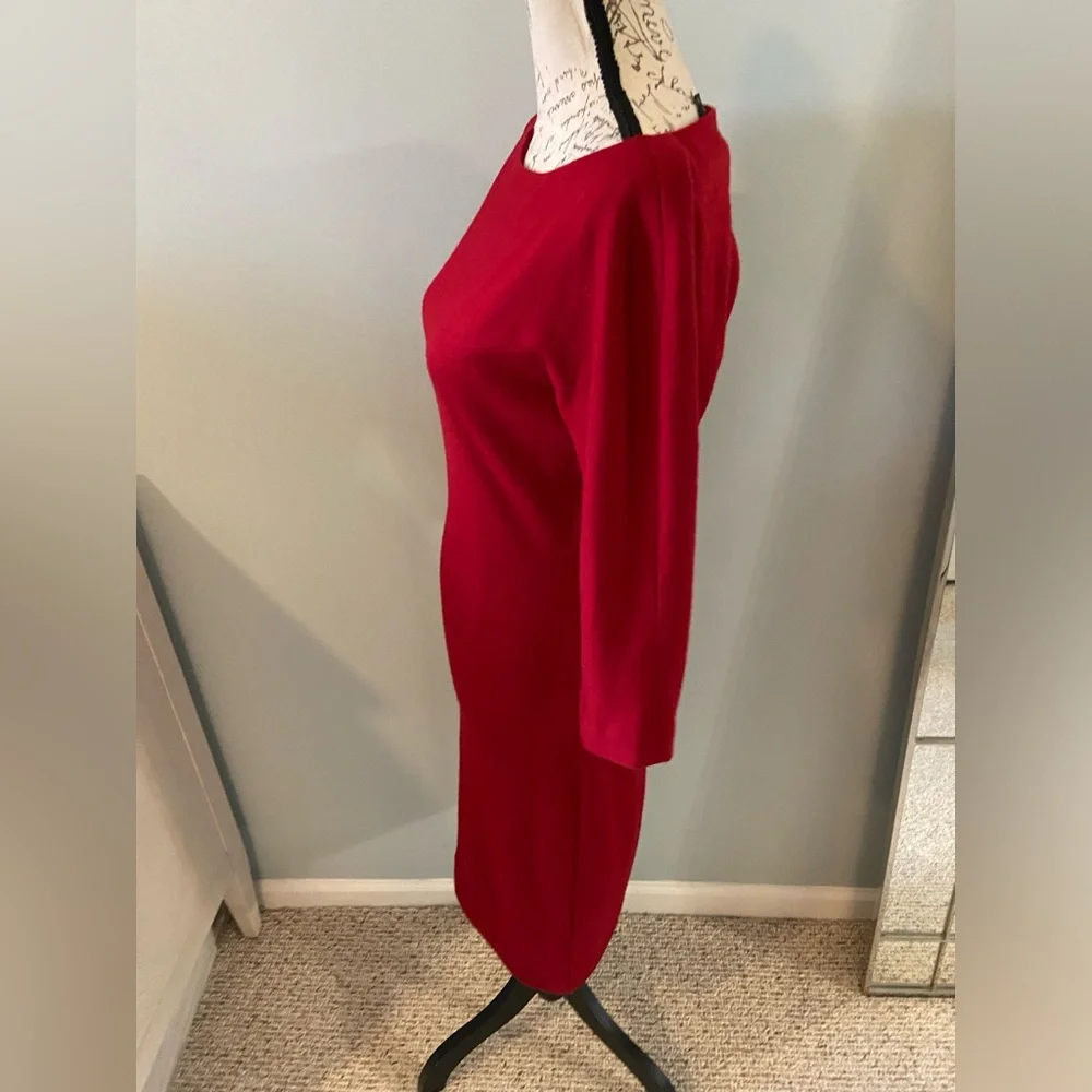 Gucci red wool dress size small_4